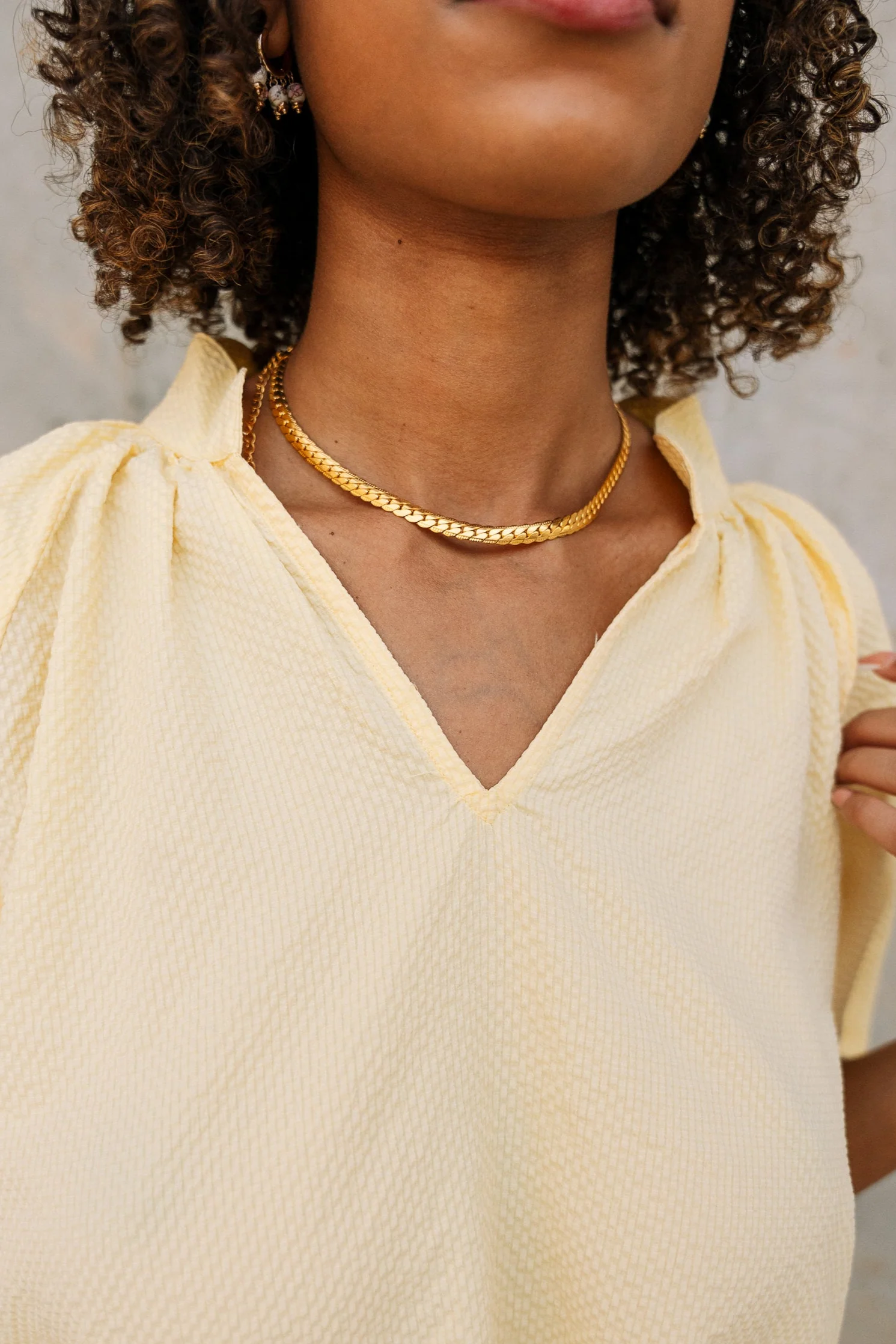 Priscilla Gold Cobra Chain Necklace