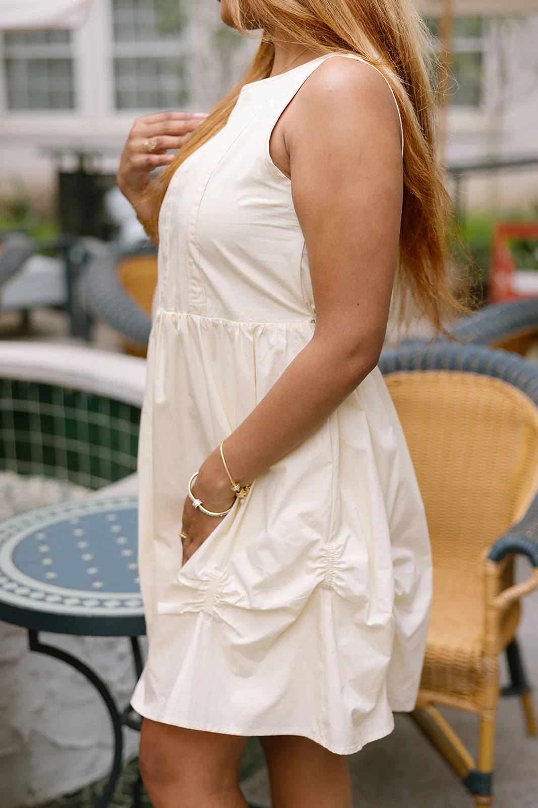 Paloma Butter Yellow Flare Mini Dress - Image 3