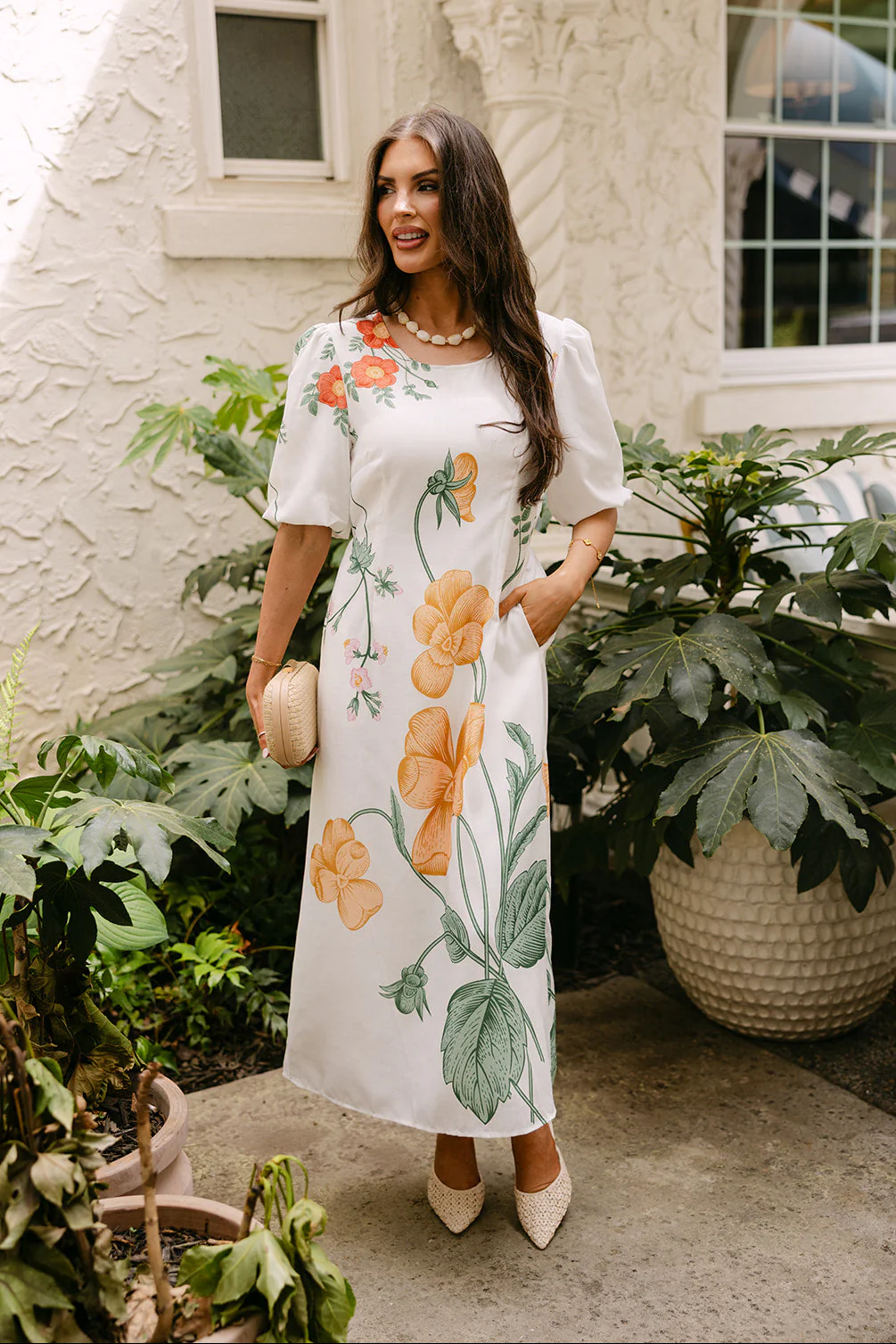 Aria Floral Midi Dress - Image 2