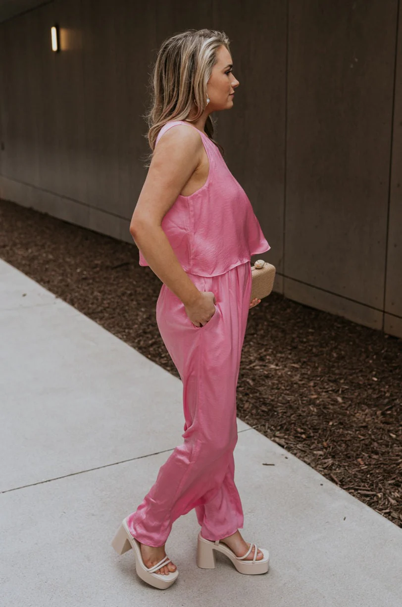 Rowan Pink Sleeveless Jumpsuit - Image 6