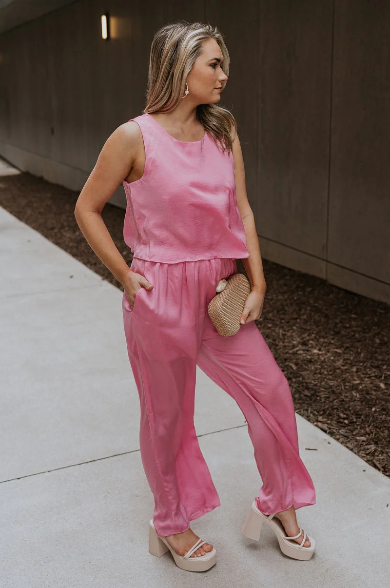 Rowan Pink Sleeveless Jumpsuit - Image 7