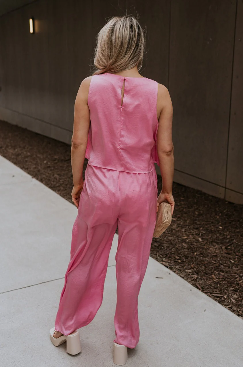 Rowan Pink Sleeveless Jumpsuit - Image 8