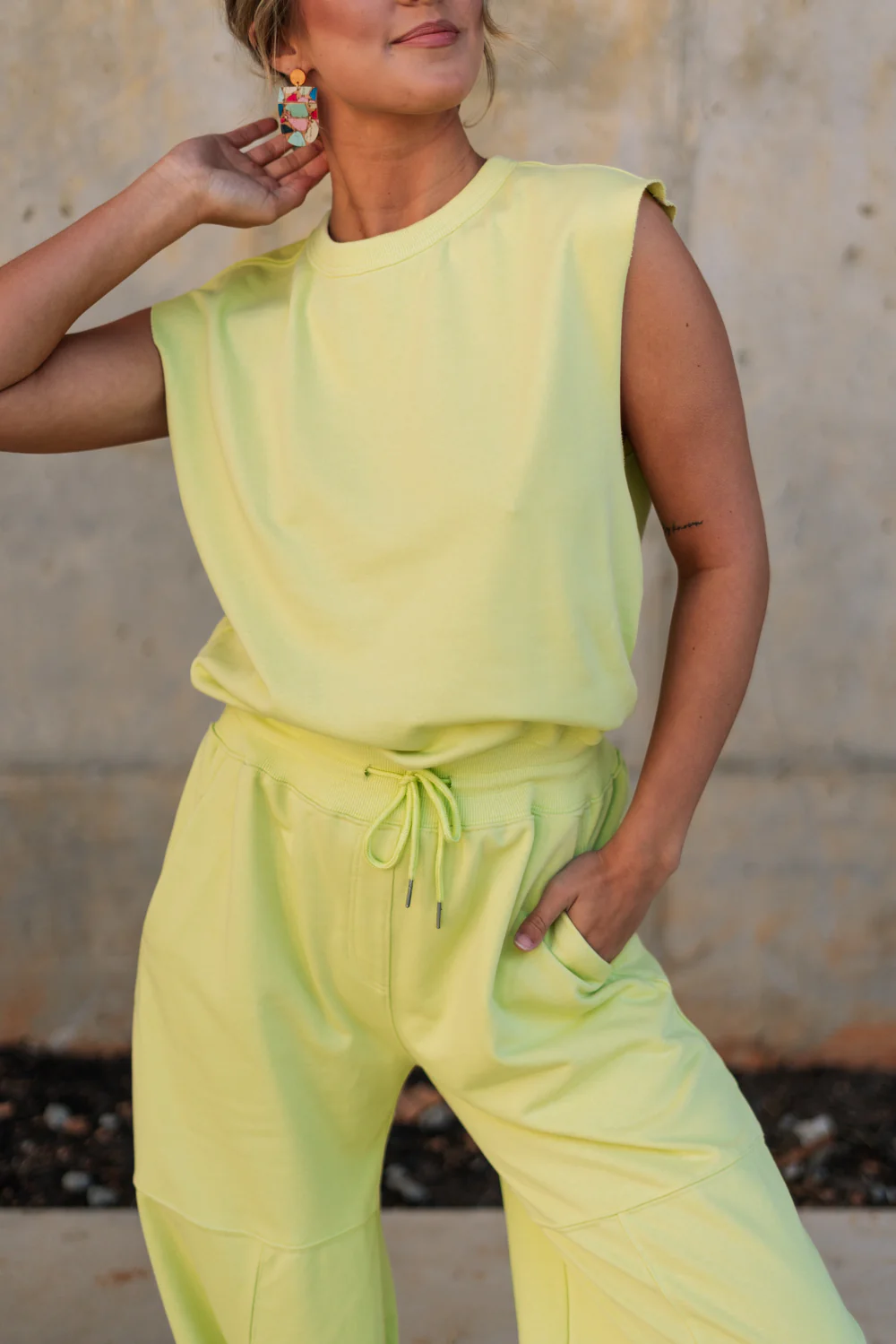 Alexis Green Sleeveless Jogger Jumpsuit - Image 3