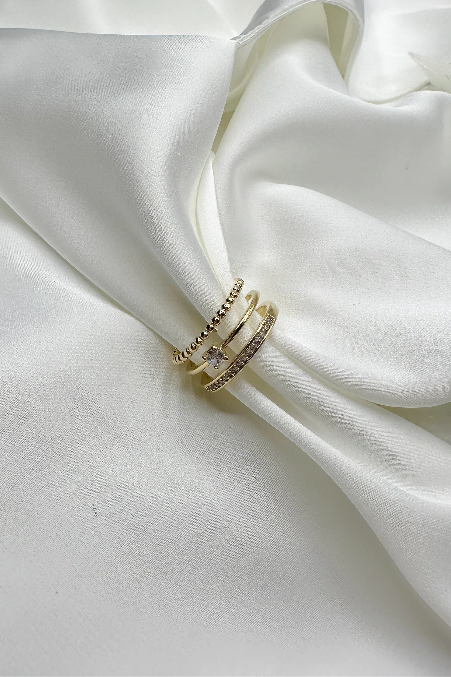 Raya Gold Rhinestone Layered Ring