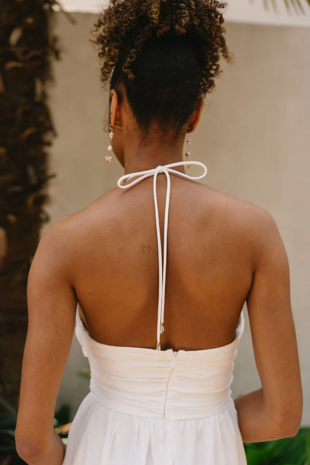 Rachel White Halter Mini Dress - Image 8