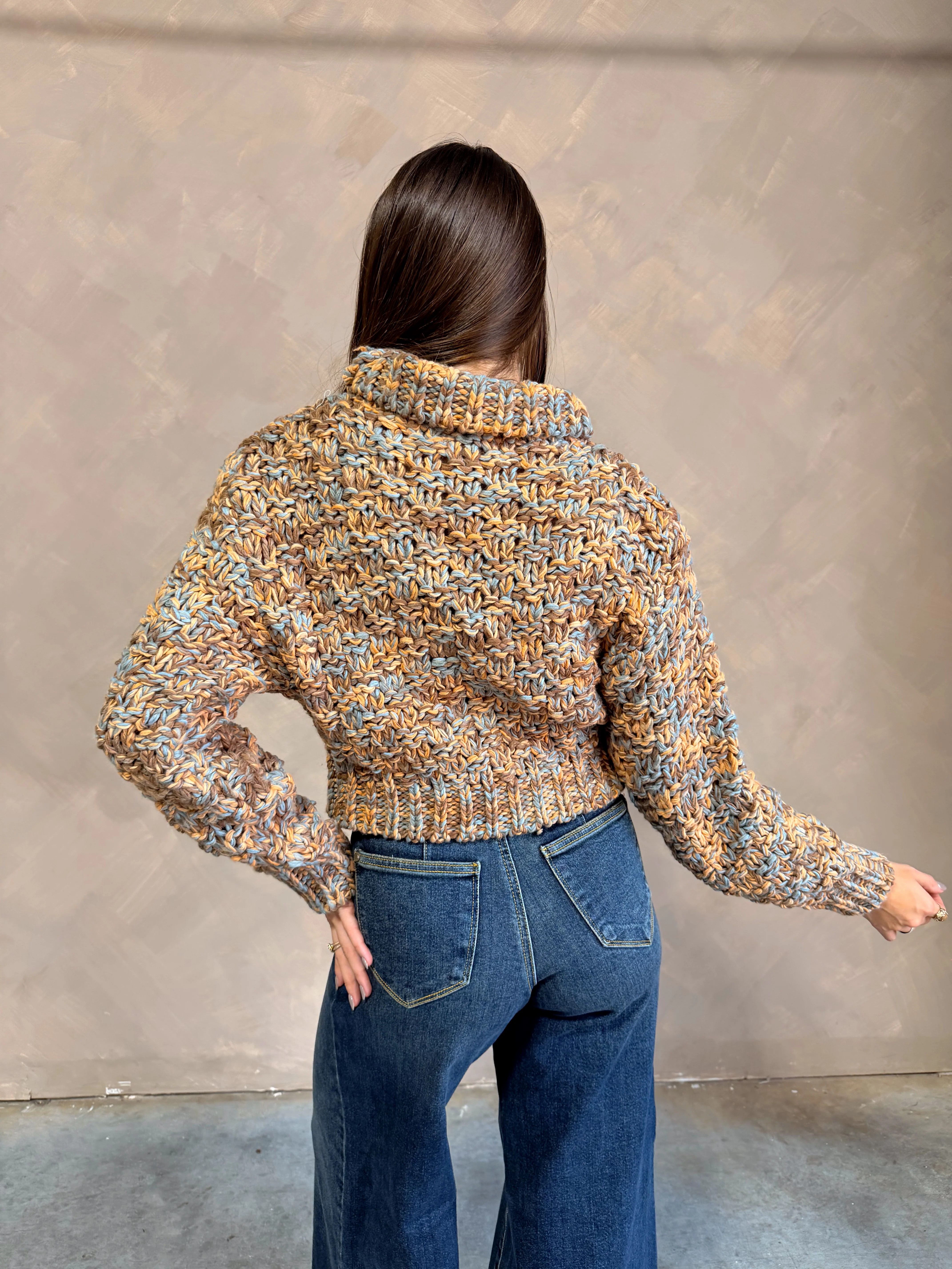 Rachele Multi Color Mock Neck Sweater - Image 5