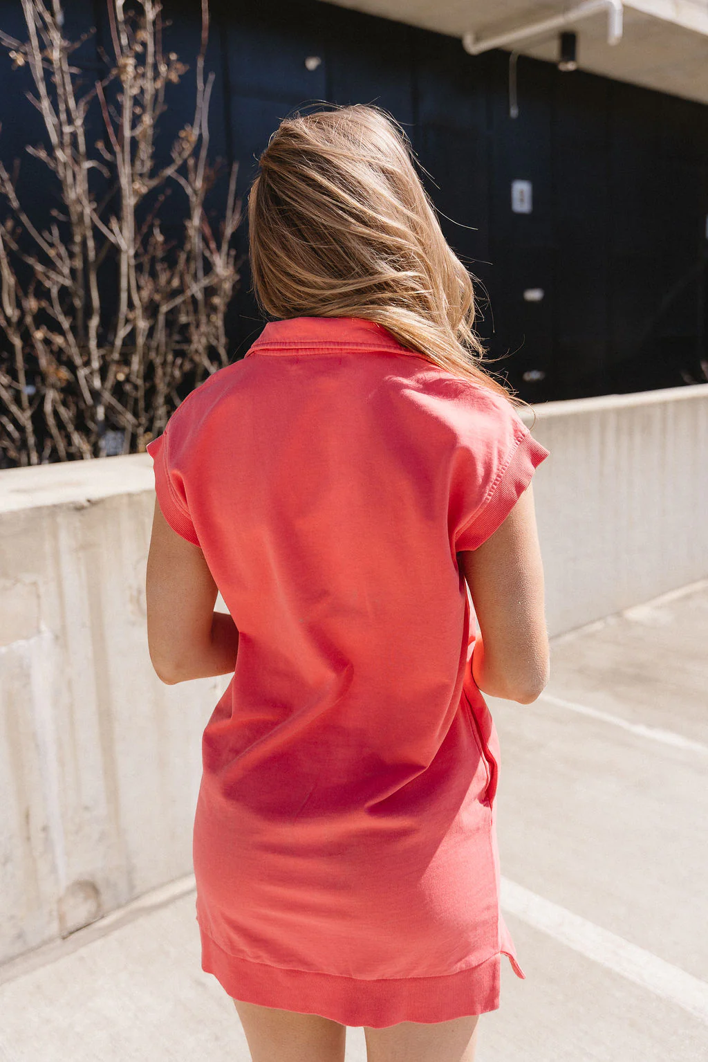 Raegan Coral Quarter Zip-Up Dress - Image 6