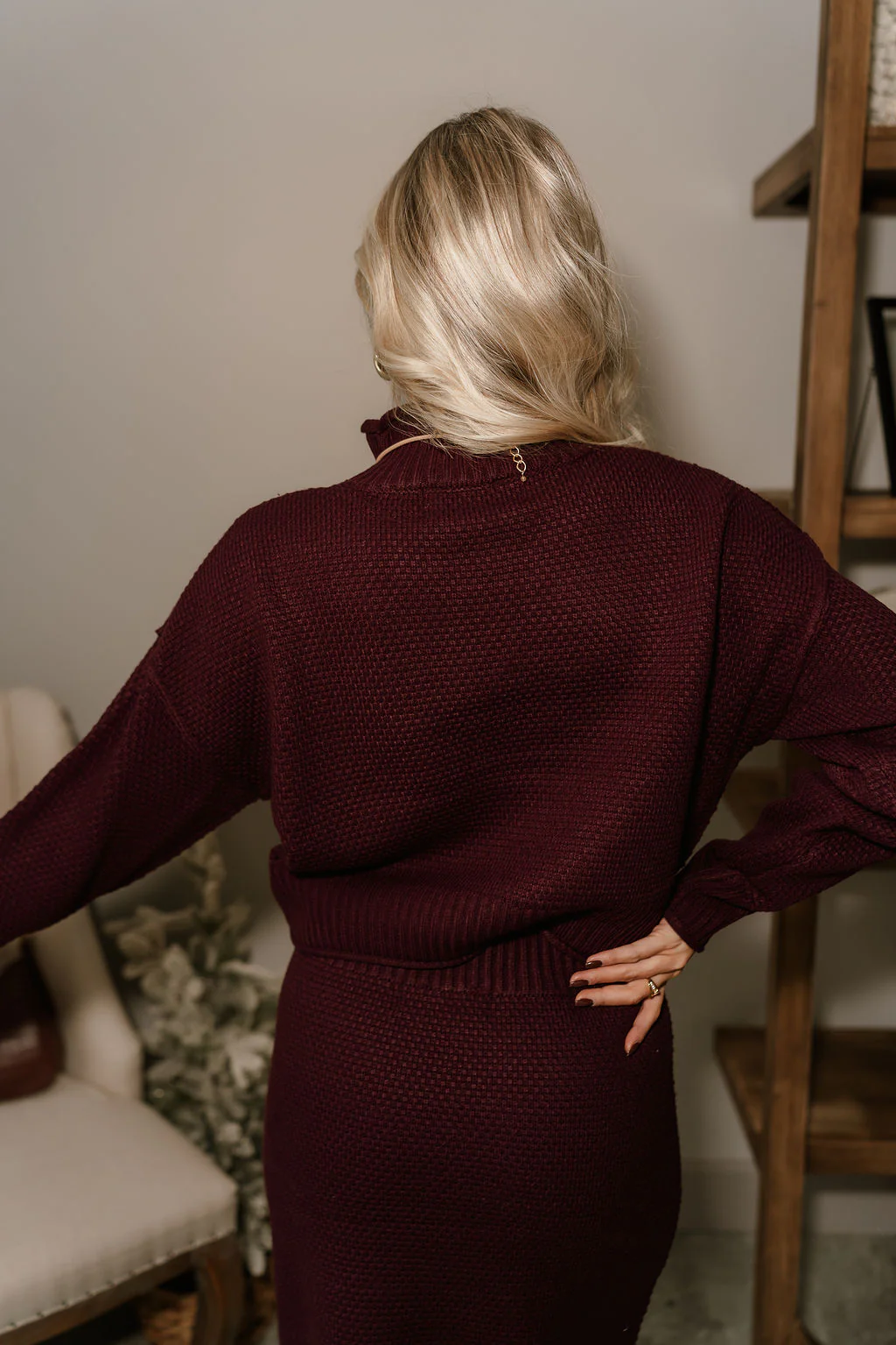 Raelyn Plum Purple Knit Sweater - Image 4