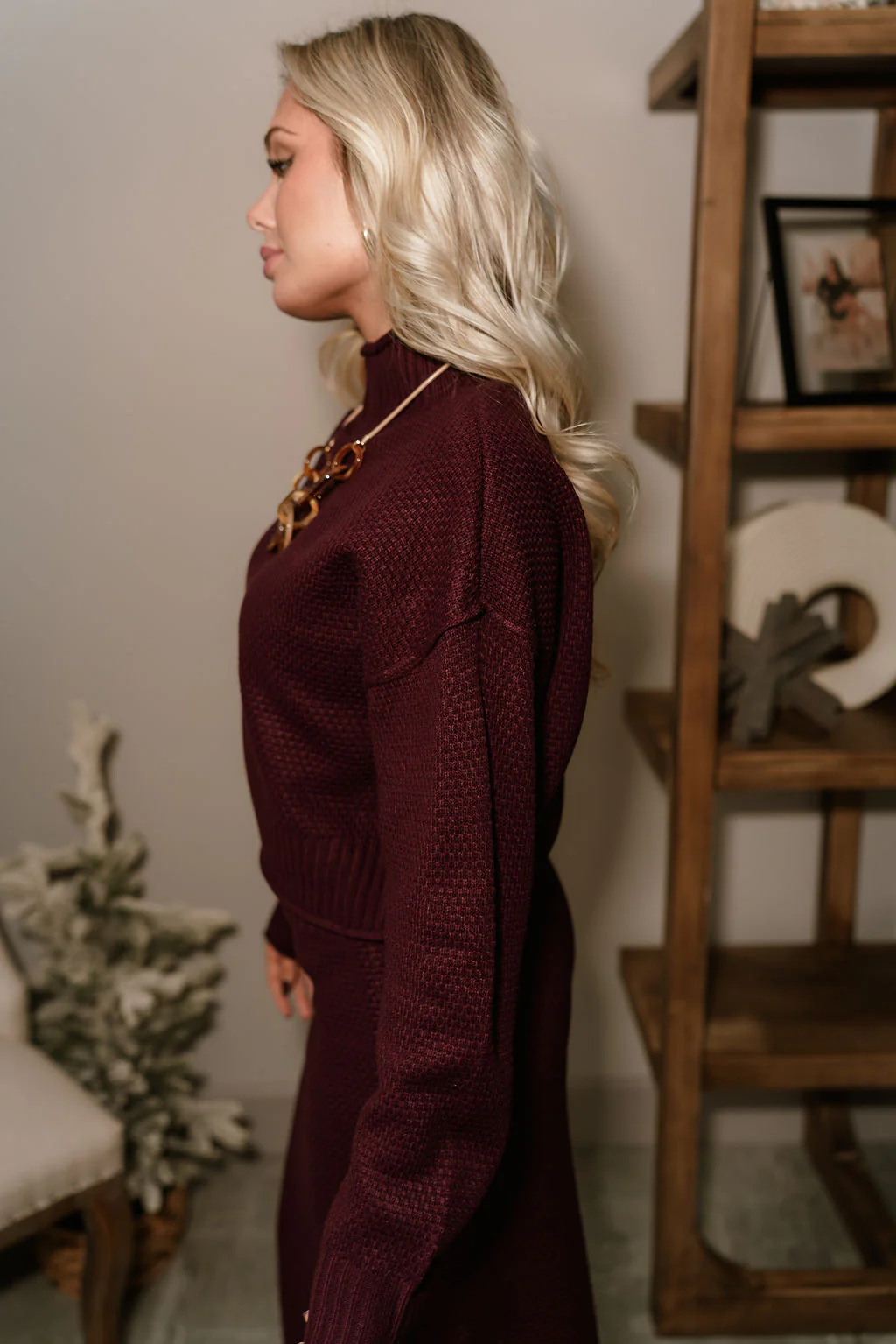 Raelyn Plum Purple Knit Sweater - Image 8
