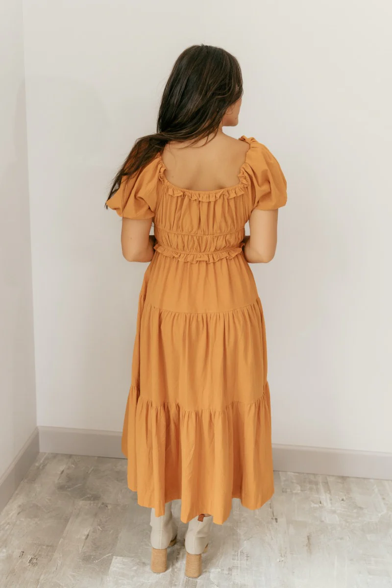 Raina Ginger Tiered Short Sleeve Midi Dress - Image 5
