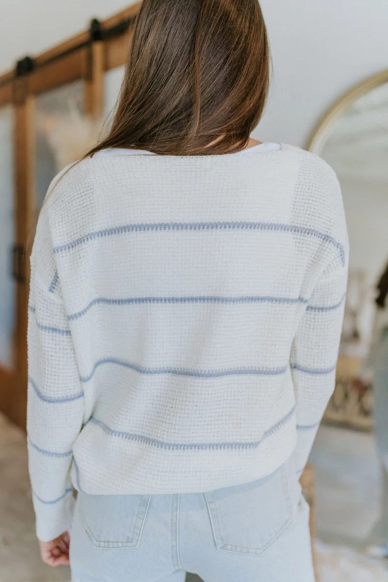 Blue stripe white Rainy Day Top - Image 6