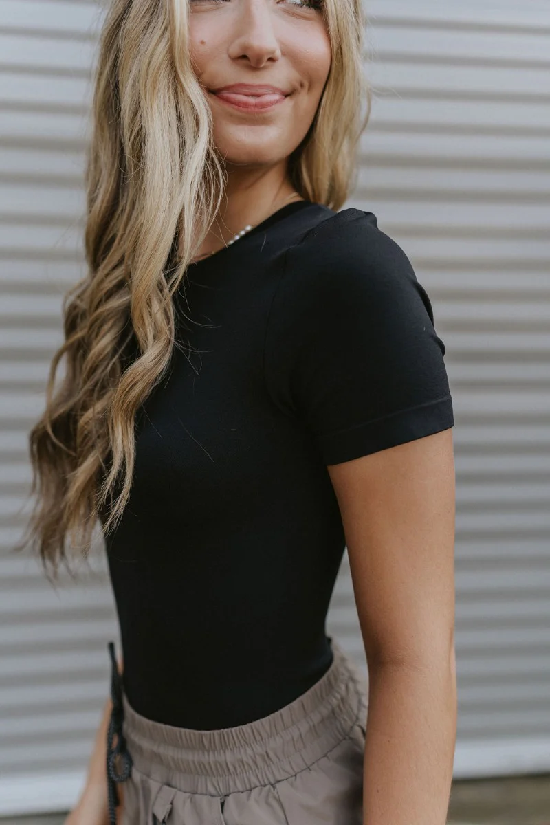 Raise The Standard Bodysuit in Black - Image 3