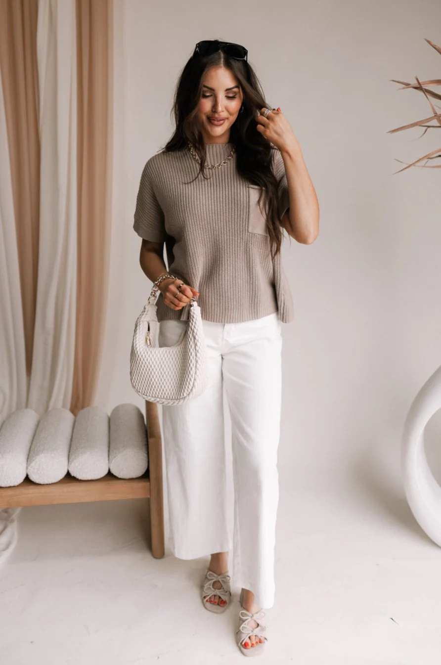 Ramsey Mocha Short Sleeve Top - Image 3