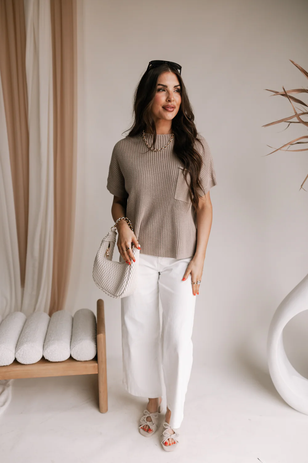 Ramsey Mocha Short Sleeve Top - Image 6