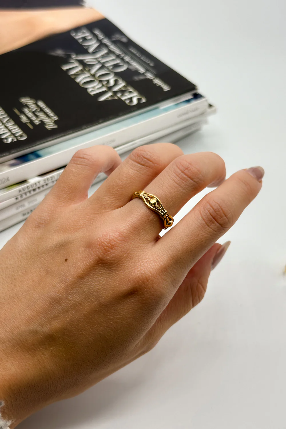 Rayna Gold Adjustable Ring