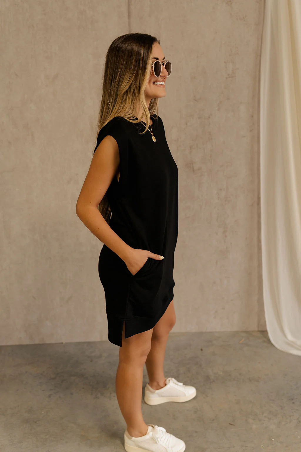 Rayven Black Sleeveless Mini Dress - Image 3