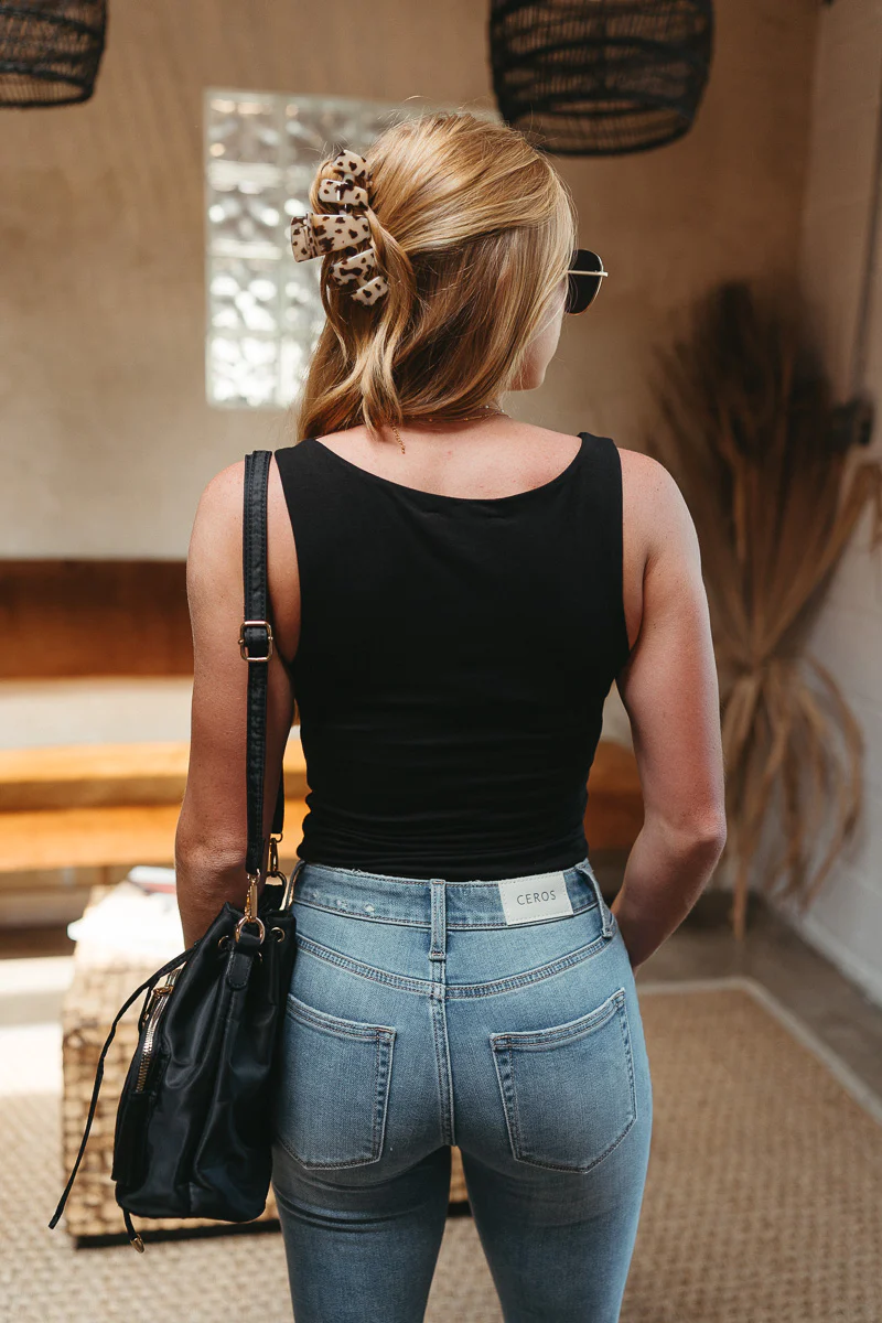 Ready To Go Bodysuit in Black - Image 3