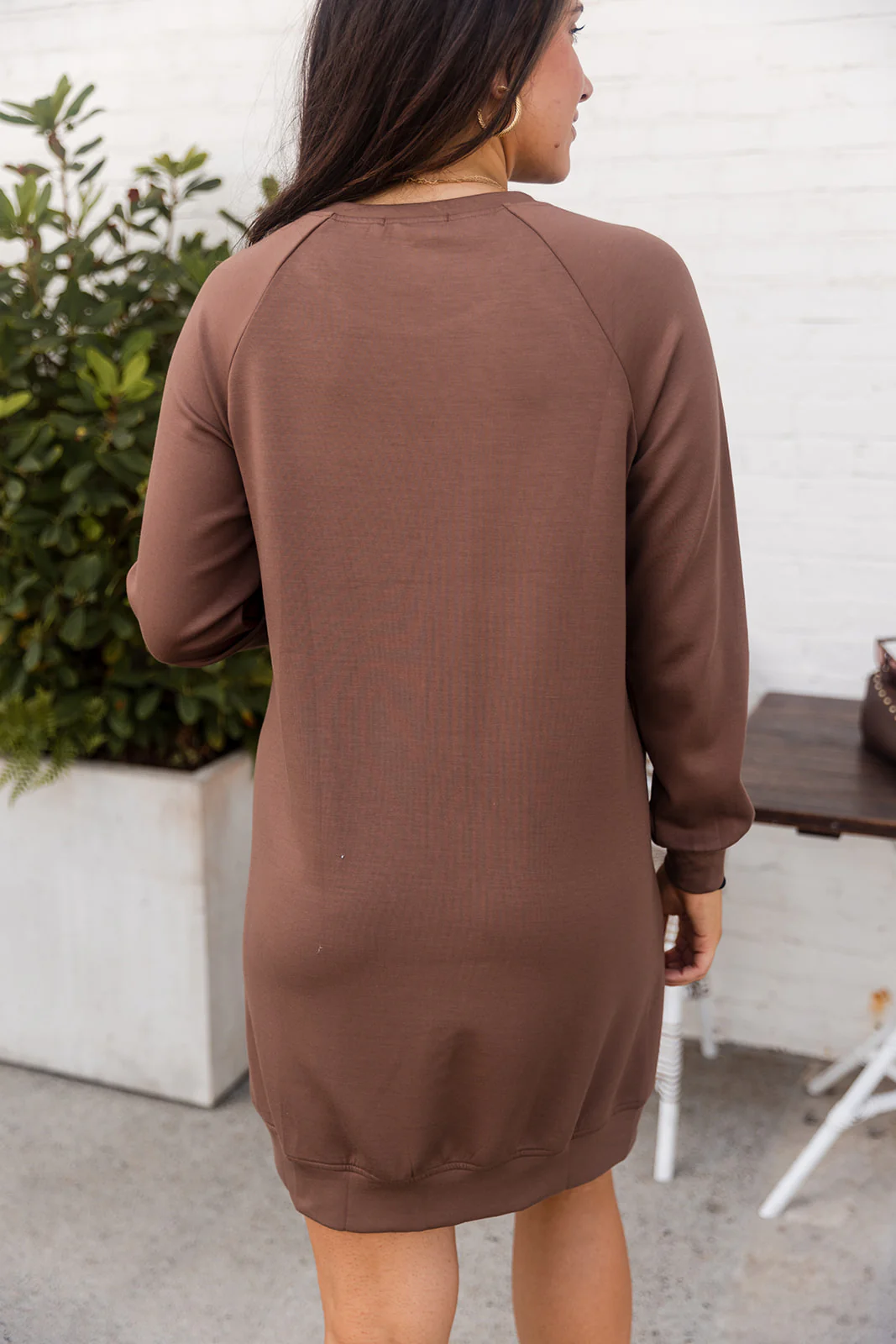 Reagan Brown Long Sleeve Dress - Image 4