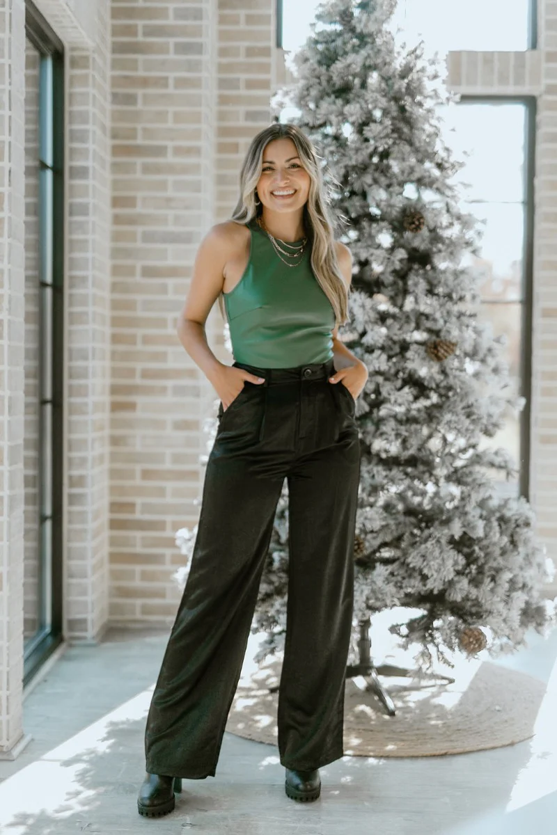 Real Deal Satin Pants in Black - Image 2