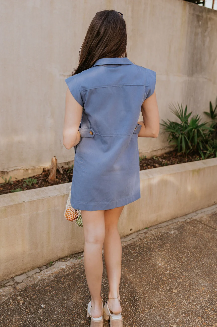 Rebecca Blue Denim Sleeveless Dress - Image 7