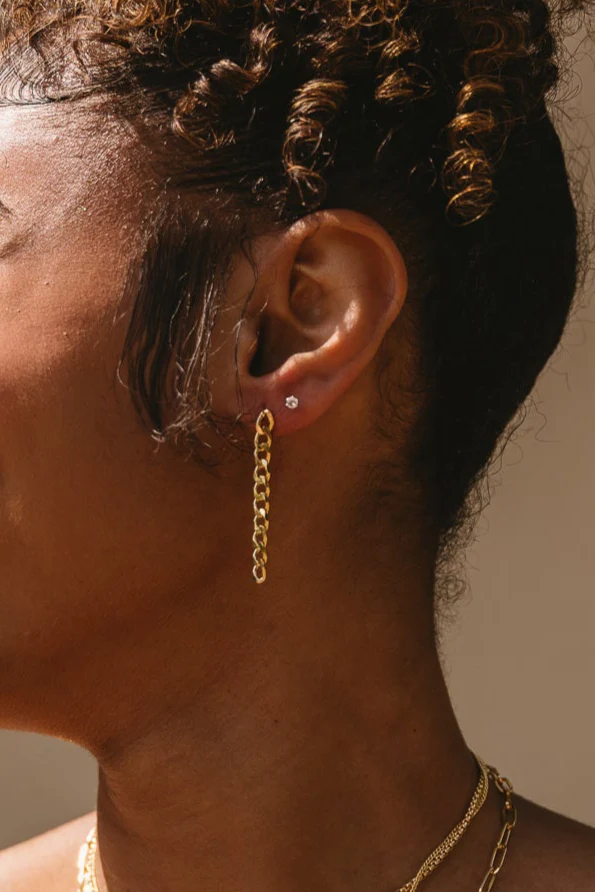Rebecca Gold-Filled Dangle Chain Earrings