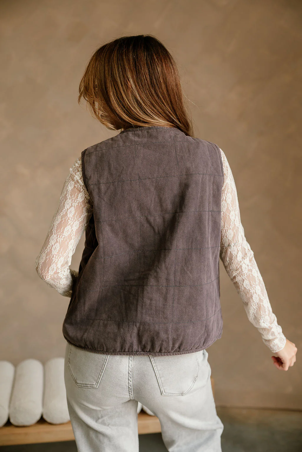 Rebecca Washed Indigo Zip-Up Vest - Image 6