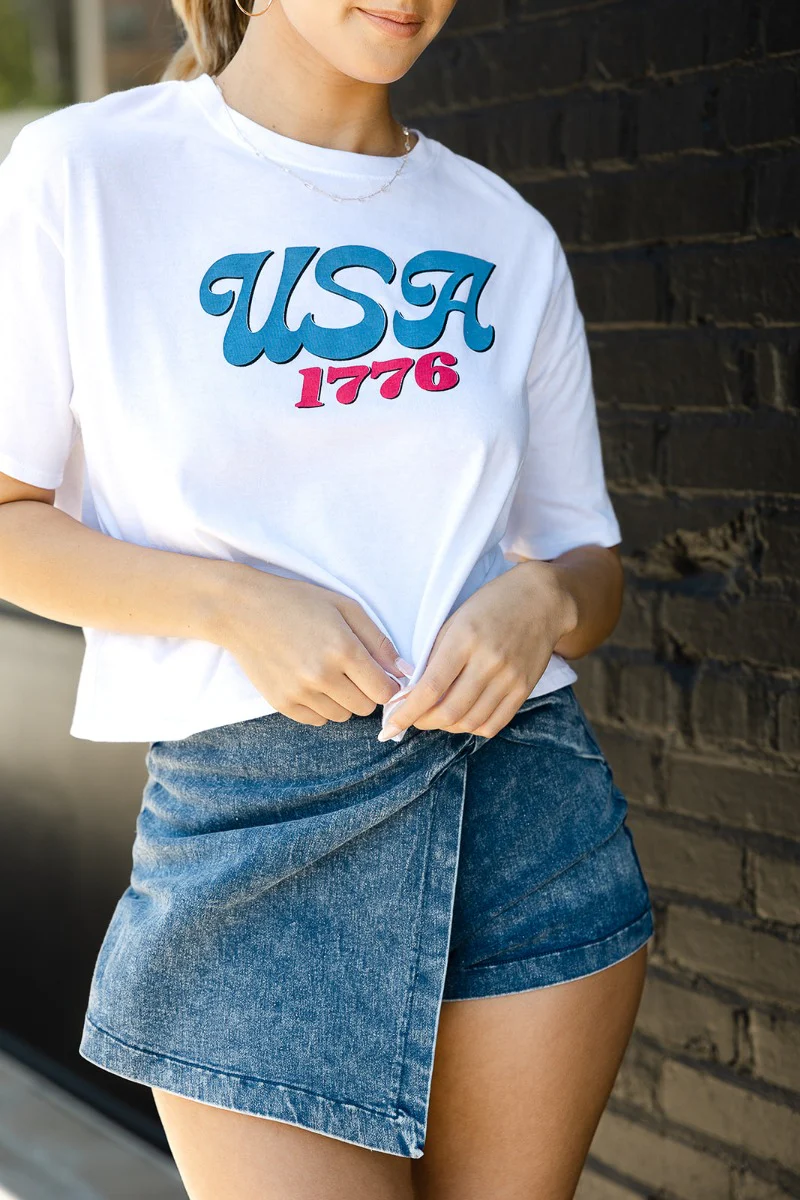 Rebel At Heart Denim Skort - Image 2