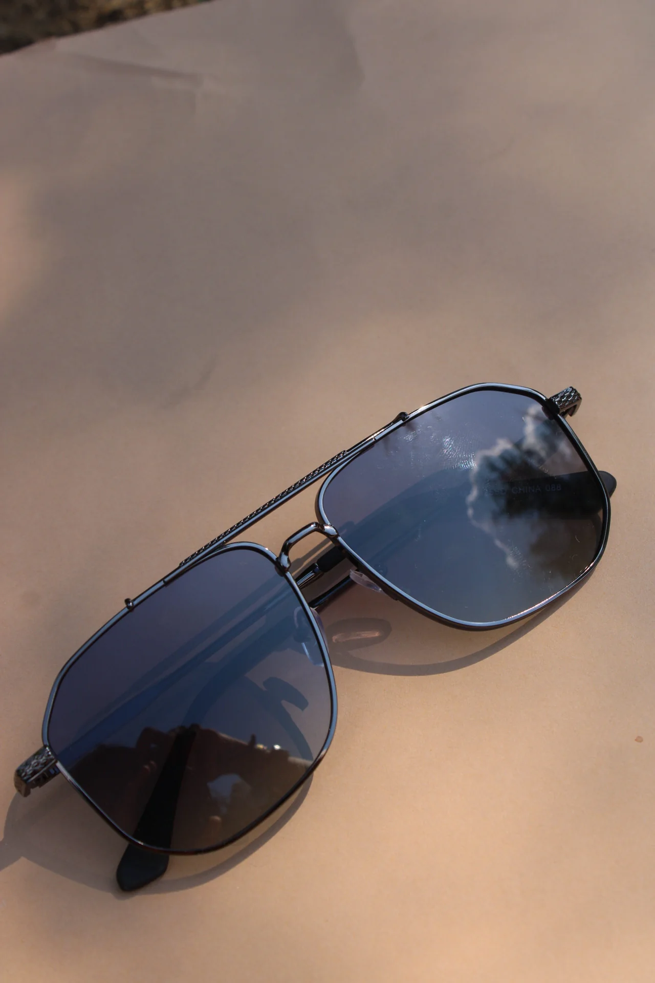Regan Sunglasses in Black & Blue - Image 2