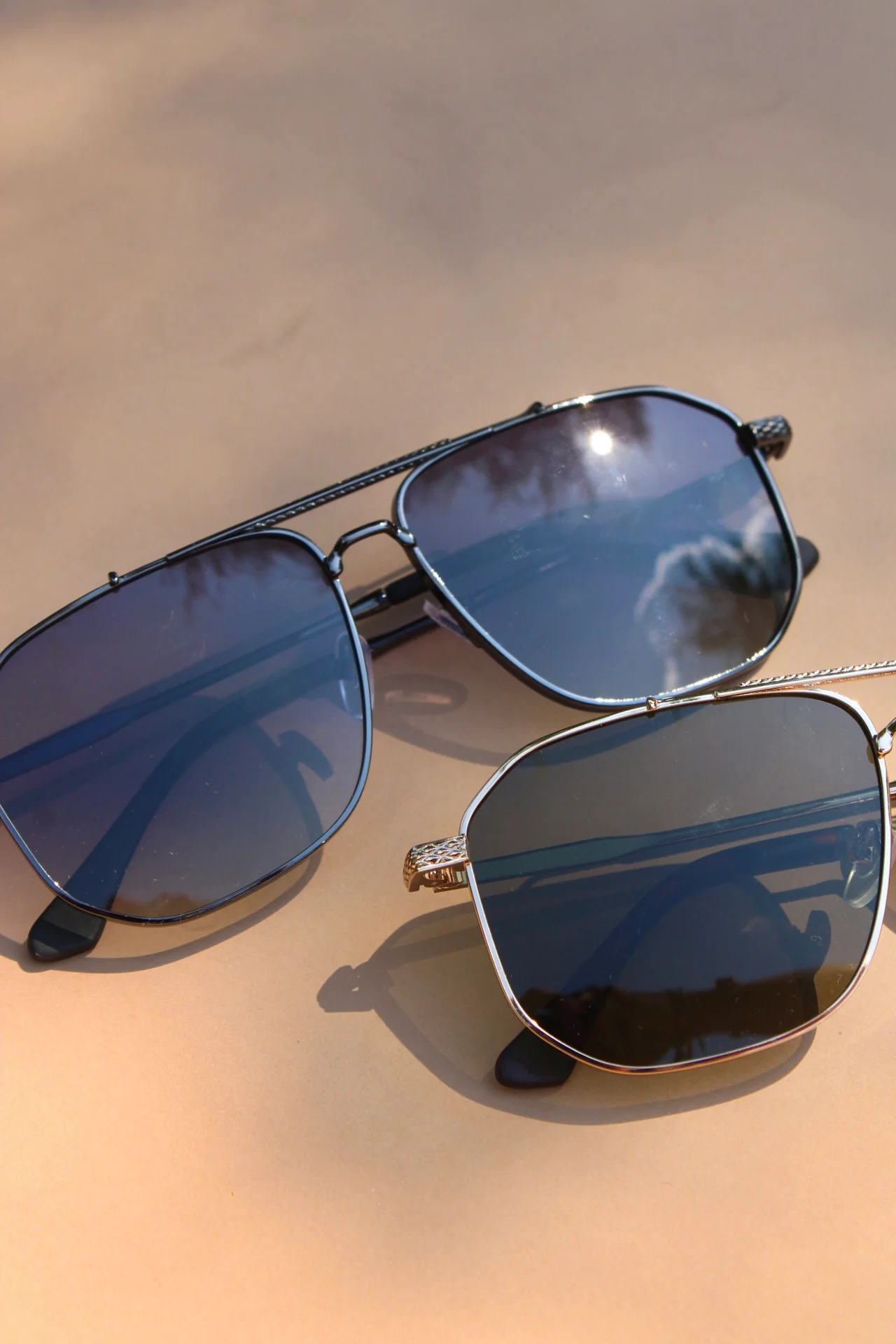 Regan Sunglasses in Black & Blue - Image 3