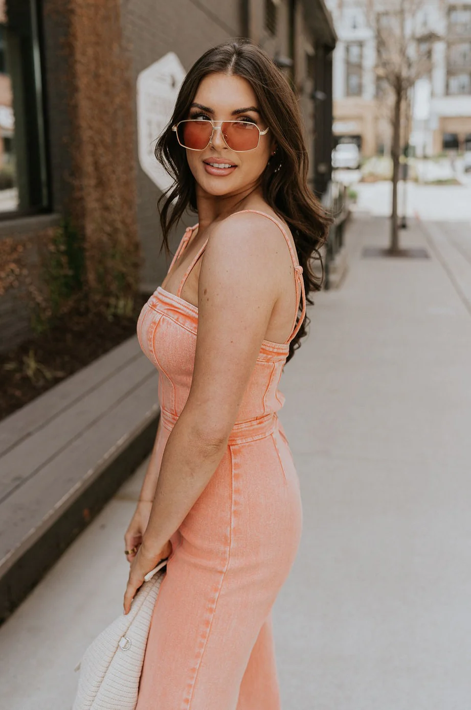 Regan Wide Leg Denim Jumpsuit - Image 3