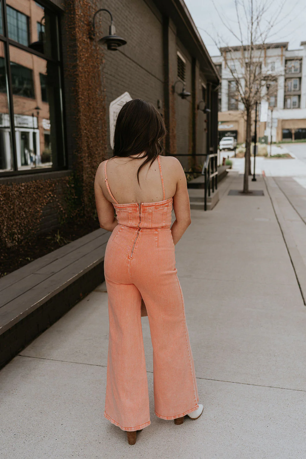 Regan Wide Leg Denim Jumpsuit - Image 5