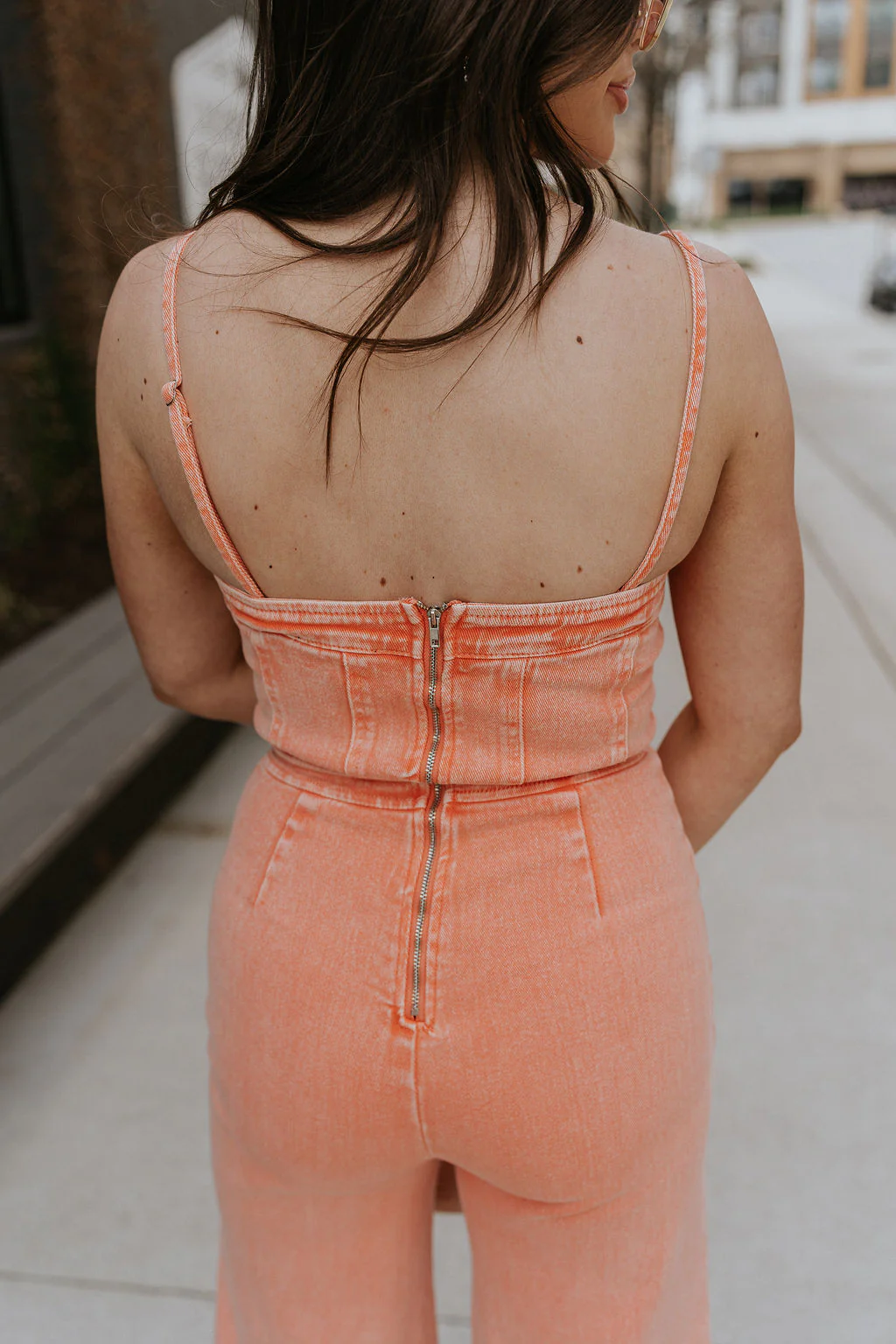 Regan Wide Leg Denim Jumpsuit - Image 6