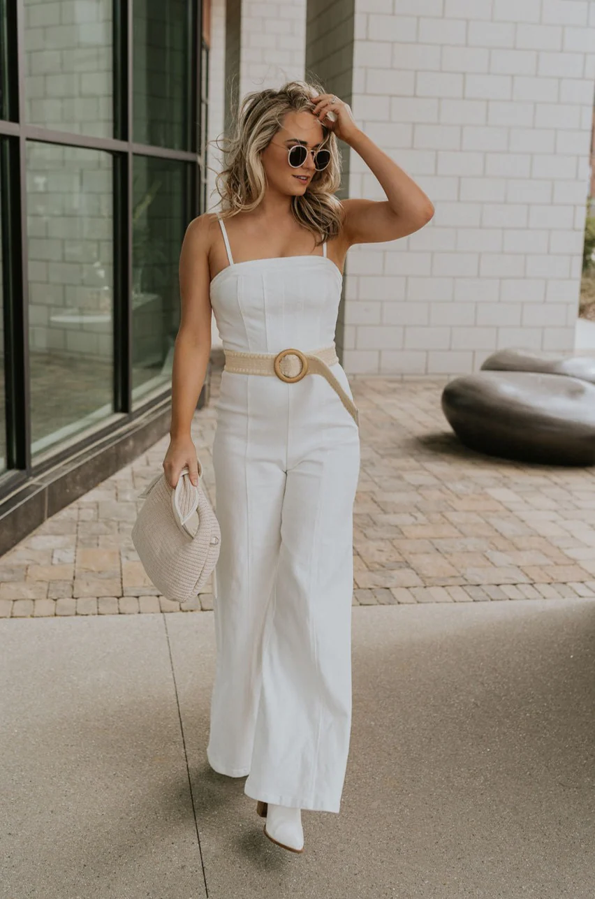Regan Wide Leg Denim Jumpsuit - Image 7