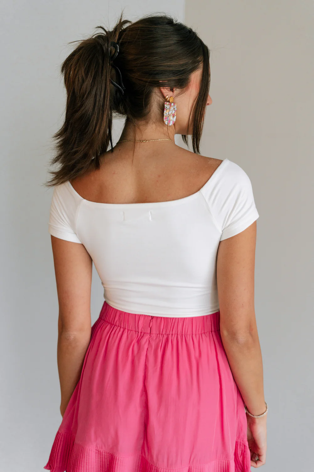 Reign Off White Short Sleeve Bodysuit - Image 5