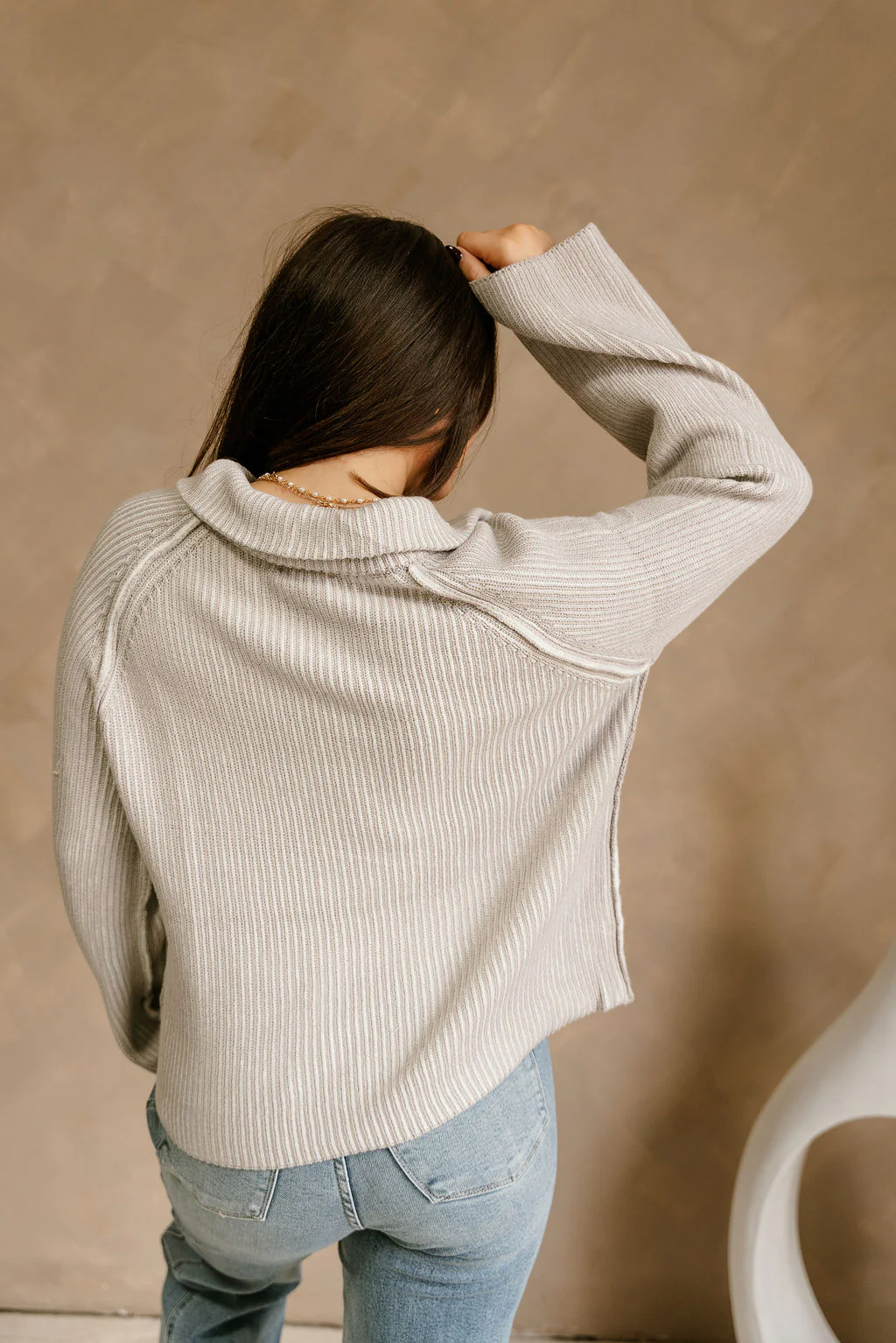 Remington Grey Quarter-Zip Sweater - Image 6