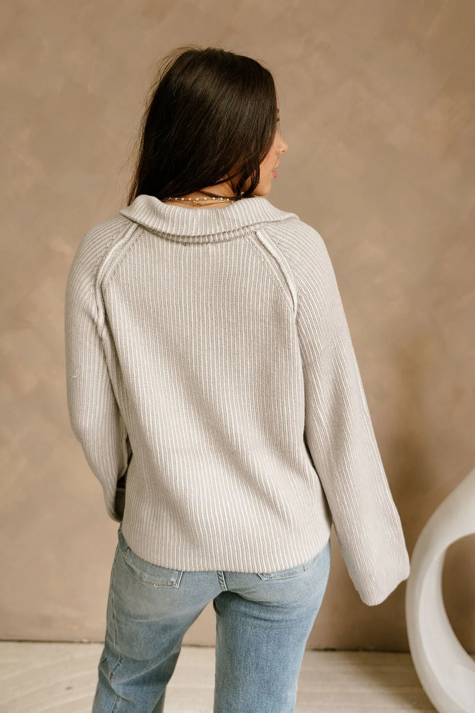 Remington Grey Quarter-Zip Sweater - Image 7