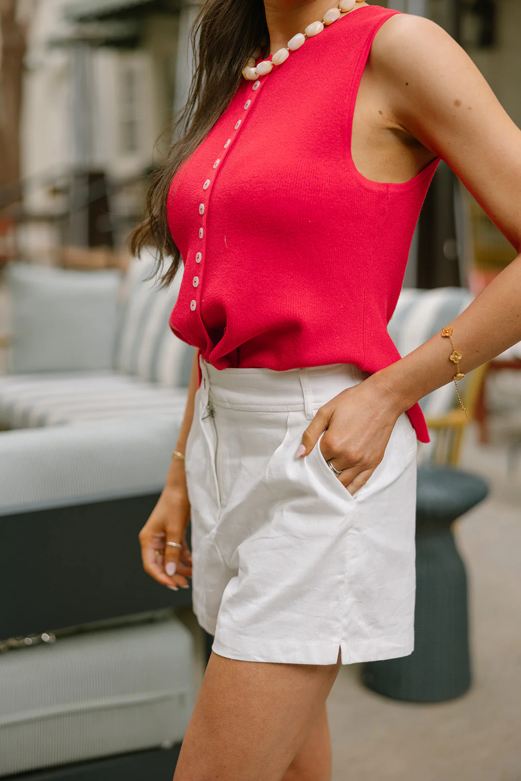 Rhea White Shorts - Image 3
