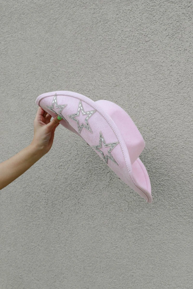 Rhinestone Cowgirl Hat in Pink - Image 2