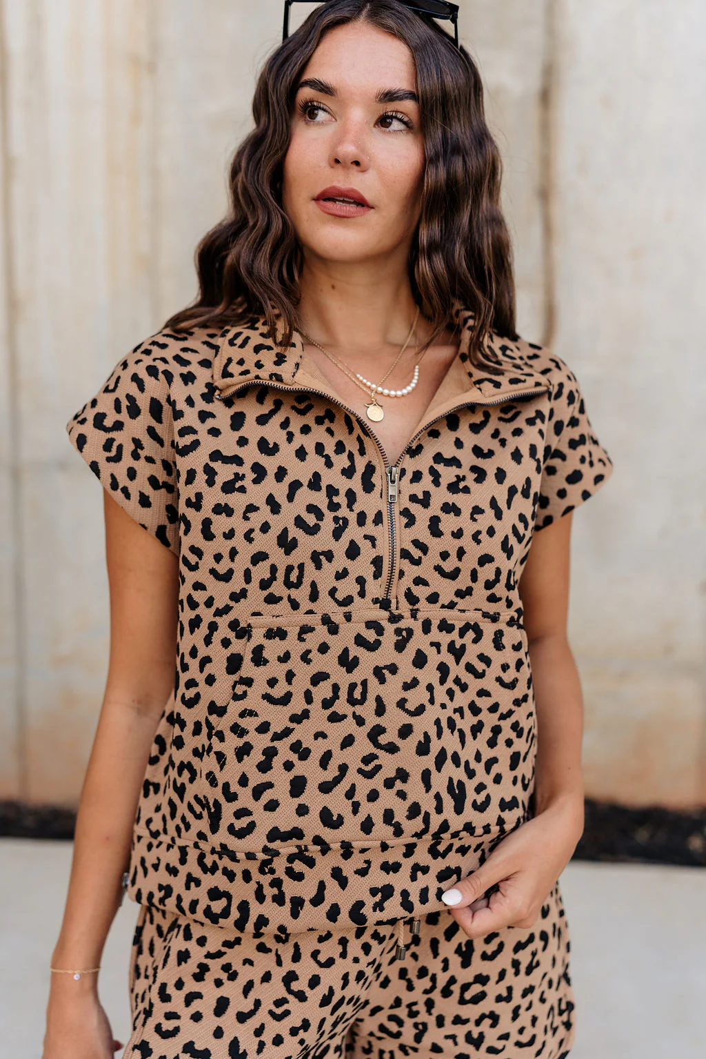 Riley Cheetah Quarter-Zip Top - Image 2