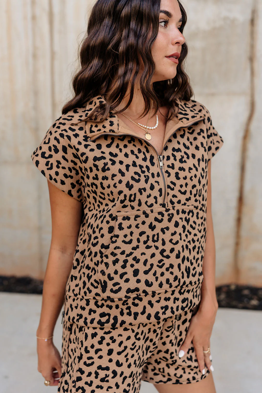 Riley Cheetah Quarter-Zip Top - Image 5