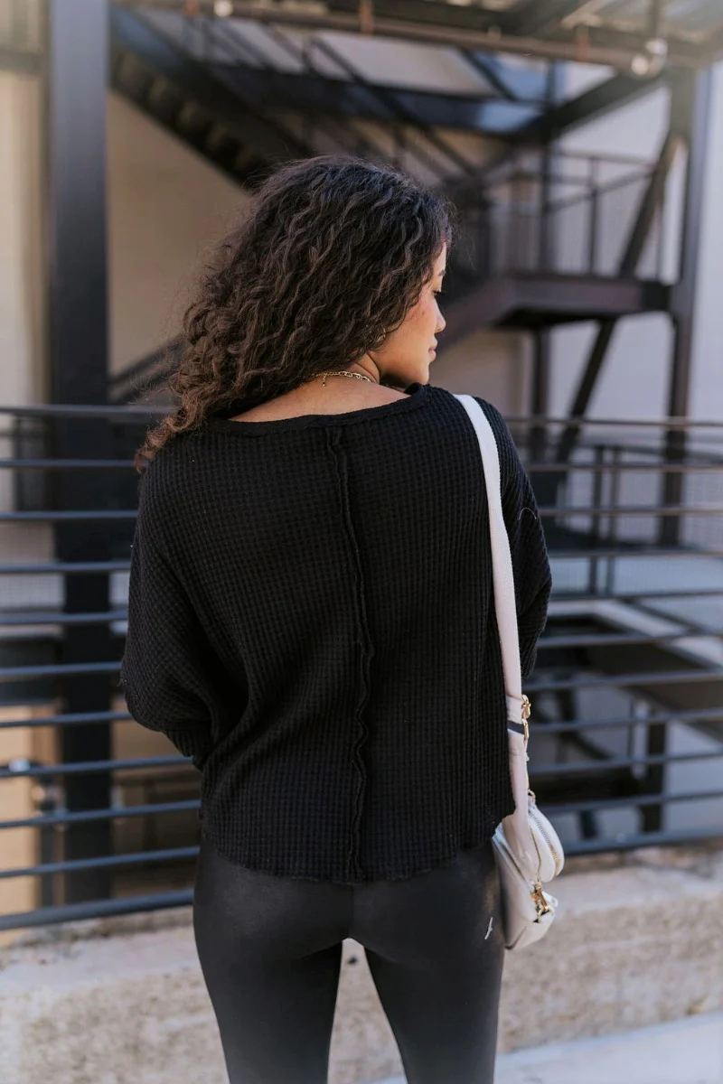 Riley Waffle-Knit Top - Image 4