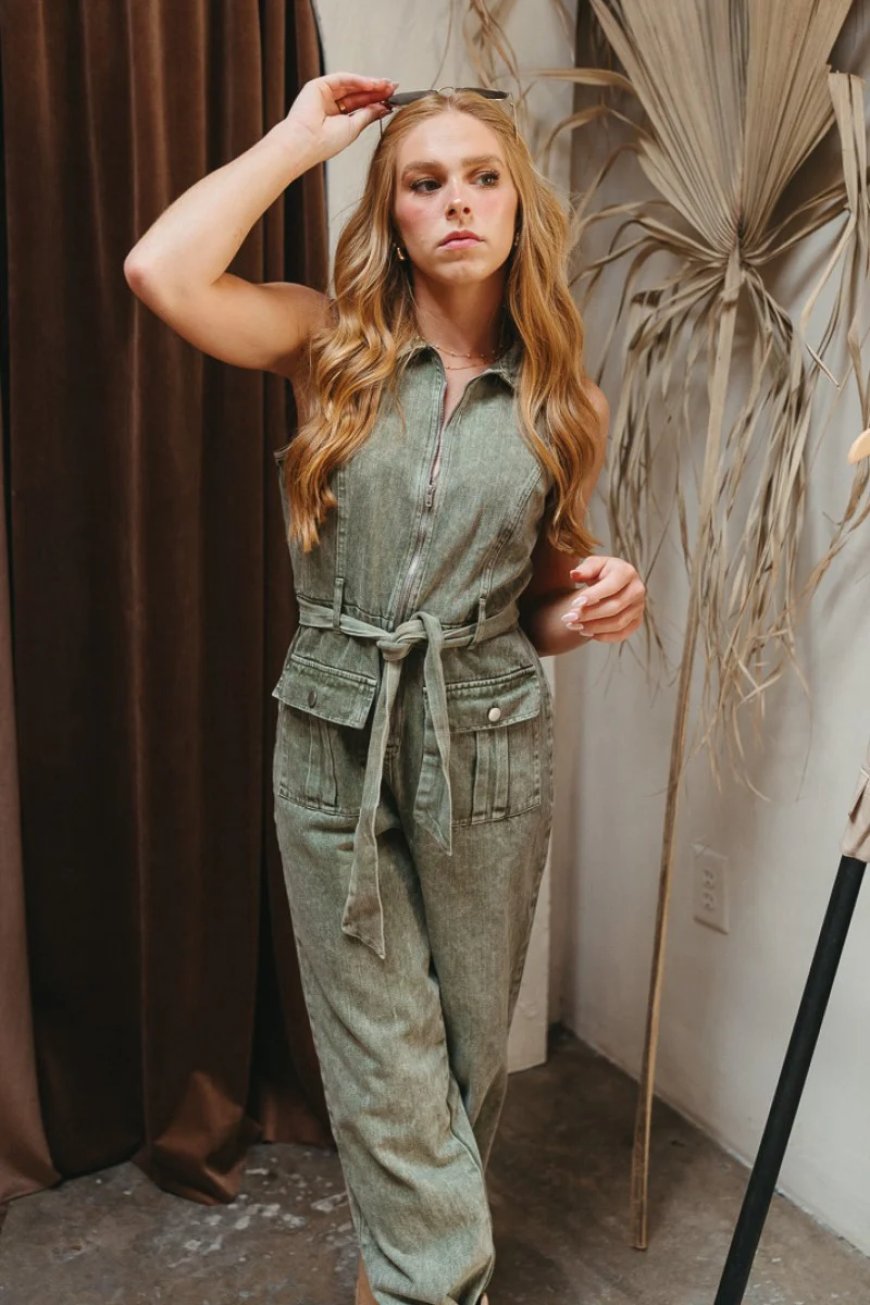 Road Trip Denim Jumpsuit - Image 2