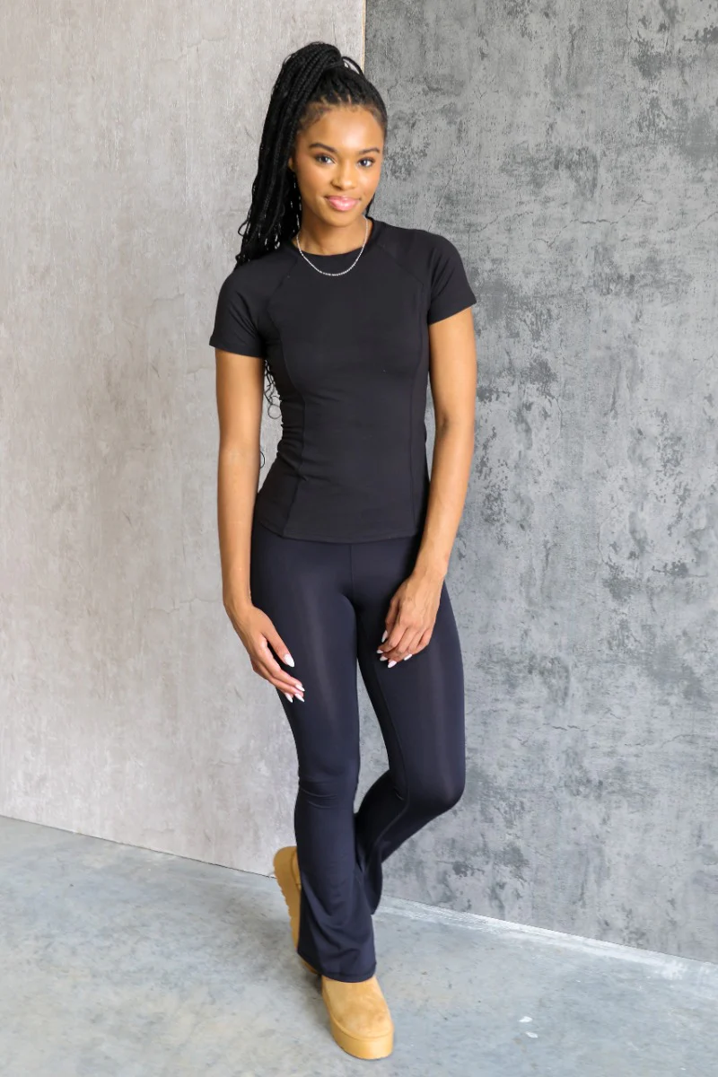 Robin Black Athletic Short Sleeve Top