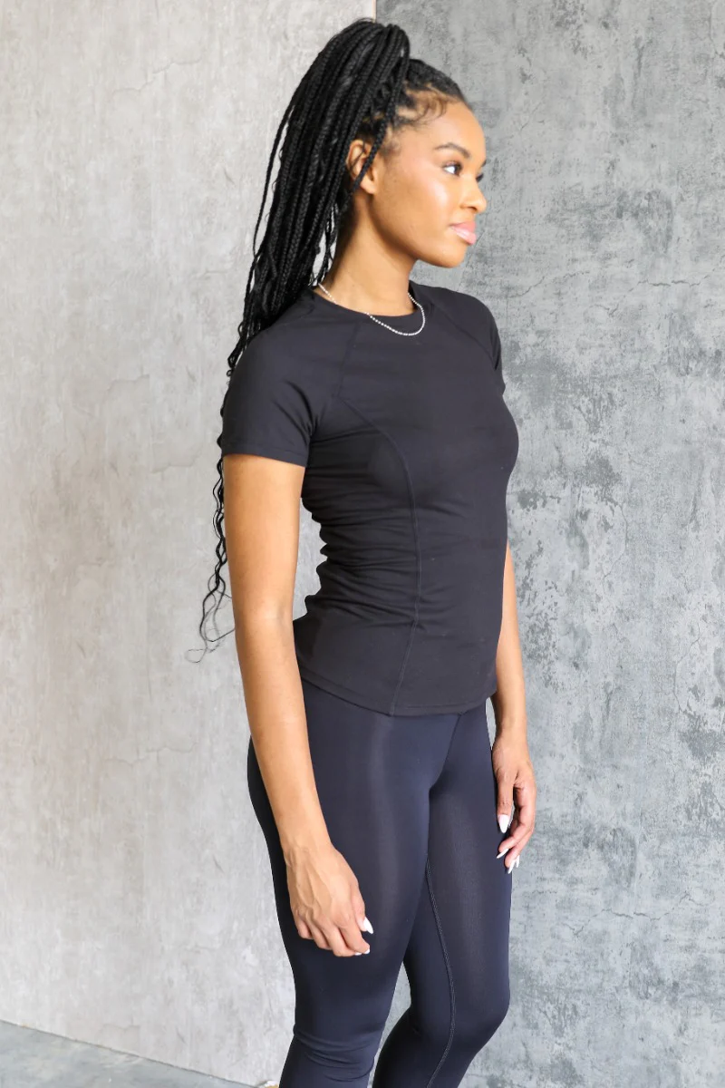 Robin Black Athletic Short Sleeve Top - Image 3