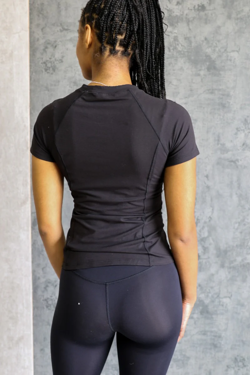 Robin Black Athletic Short Sleeve Top - Image 4