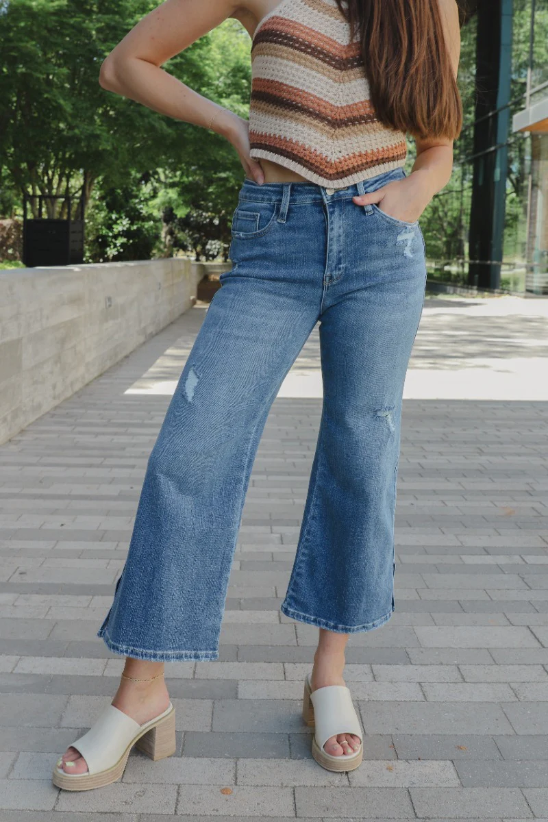 Rooted Denim: Breaking Rules Cropped Flare
