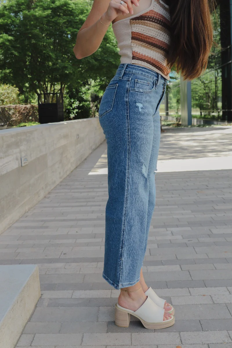 Rooted Denim: Breaking Rules Cropped Flare - Image 5