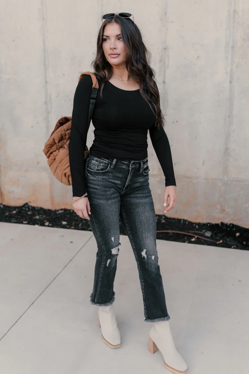Rooted Denim: Sydney Black Distressed Jeans - Image 6
