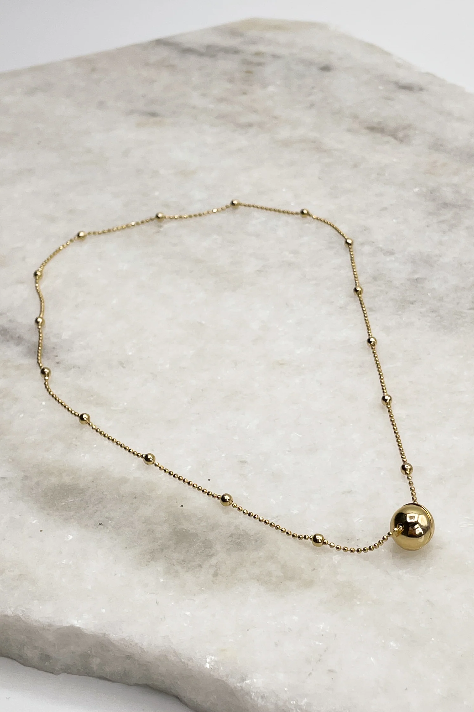 Rory Gold Bead Necklace