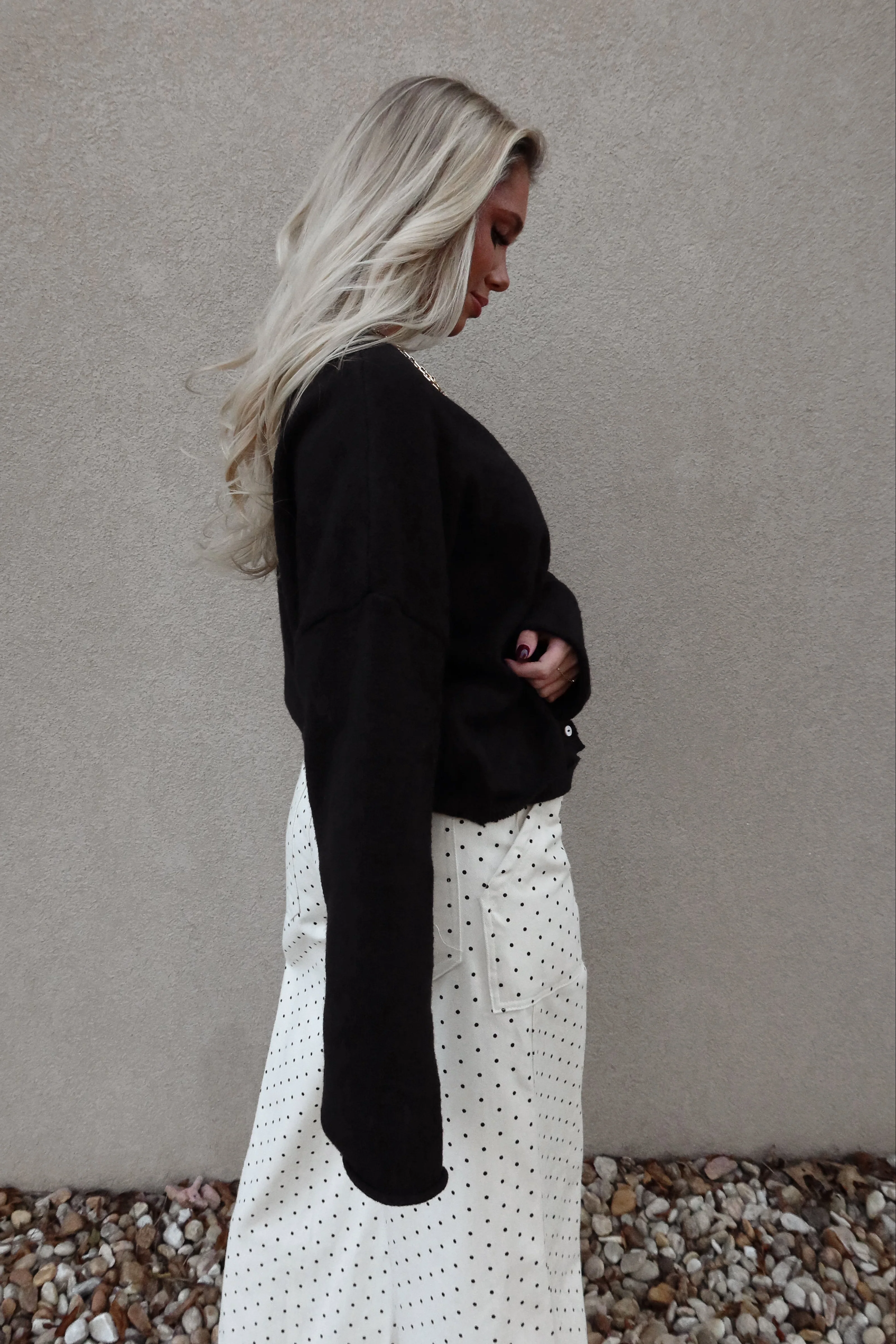 Rowyn Navy Button-Up Knit Cardigan - Image 8